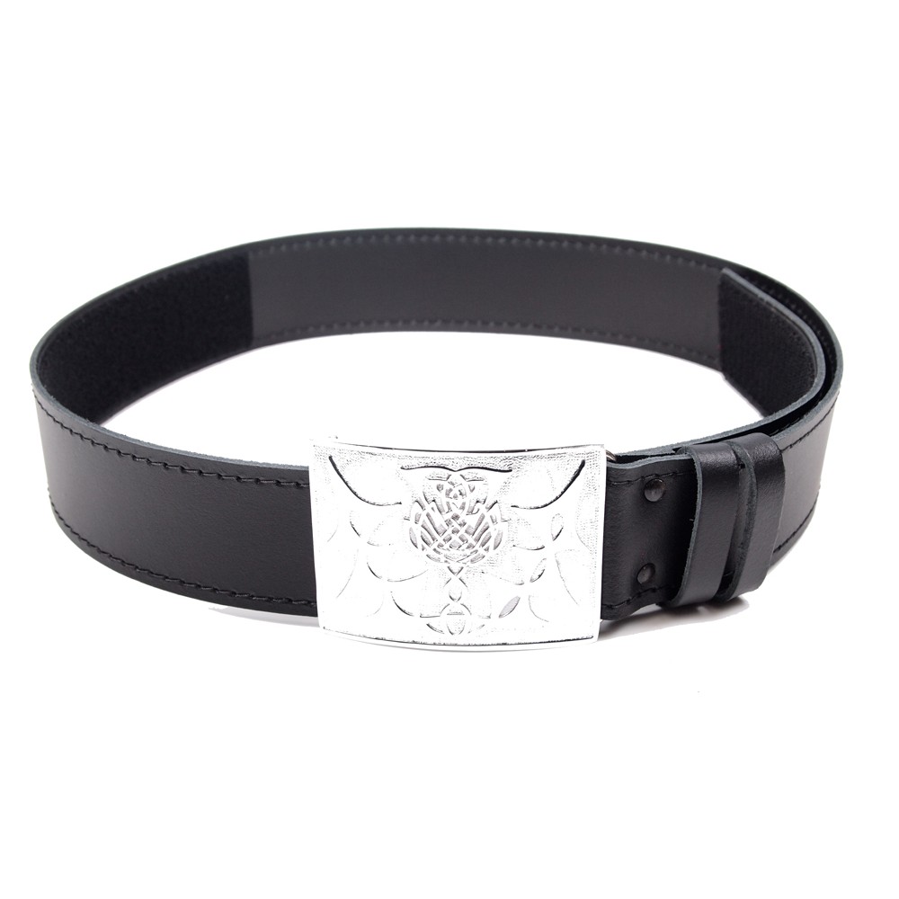 Belt Plain Leather Velcro