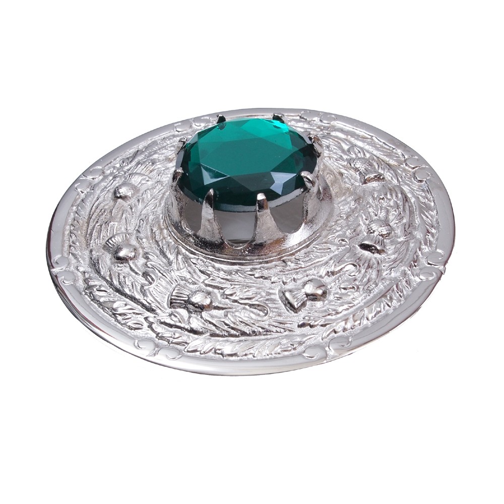 Plaid Brooch - Thistle